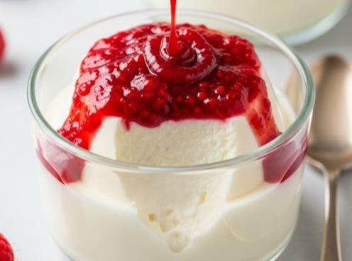 zuckerfreies panna cotta