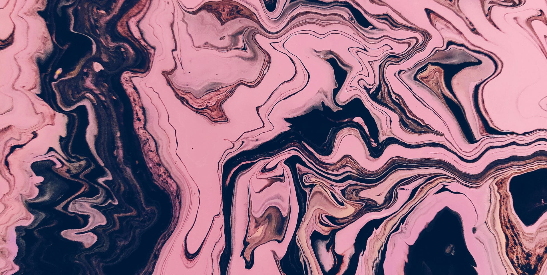 Rosa Und Dunkle Farbe Abstrakte Malerei